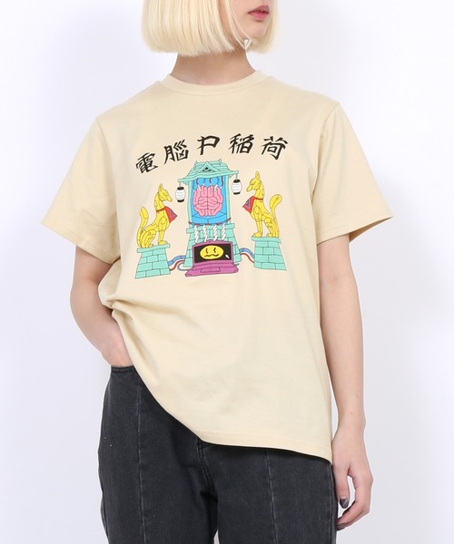 PUNYUS（プニュズ）の「電脳Ｔシャツ（Tシャツ/カットソー・レディース・ベージュ/ホワイト/スミクロ・3/1/4/2）」の3枚目の写真