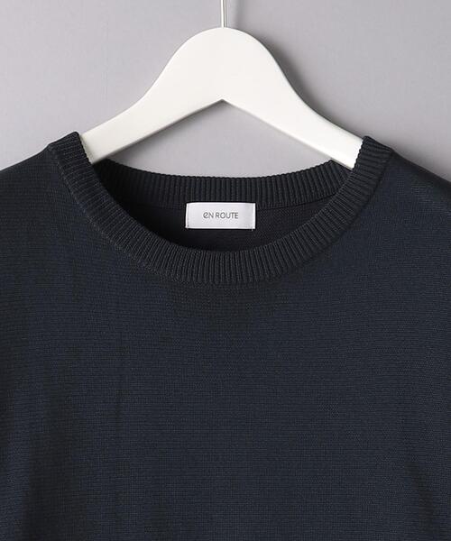 EN ROUTE（アンルート）の「＜EN ROUTE（アンルート）＞ ポリエステル テンジク シャツスリーブ クルーネック（ニット/セーター・メンズ・ブラック/ネイビー・1/2/3）」の16枚目の写真