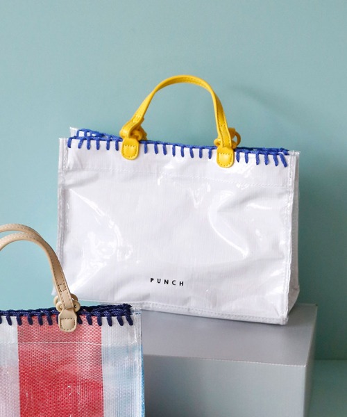 ACCOMMODE（アコモデ）の「パンチミニバッグ（トートバッグ・レディース・ホワイト/ベージュ/グリーン/ブルー・FREE）」の2枚目の写真