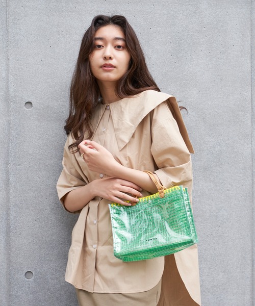 ACCOMMODE（アコモデ）の「パンチミニバッグ（トートバッグ・レディース・ホワイト/ベージュ/グリーン/ブルー・FREE）」の3枚目の写真