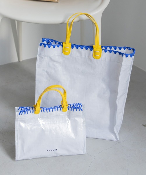 ACCOMMODE（アコモデ）の「パンチミニバッグ（トートバッグ・レディース・ホワイト/ベージュ/グリーン/ブルー・FREE）」の12枚目の写真