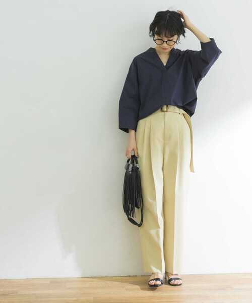 URBAN RESEARCH（アーバンリサーチ）の「ペーパータッチコットンブラウス（シャツ/ブラウス・レディース・ブルー/オフホワイト/ネイビー・FREE）」の17枚目の写真