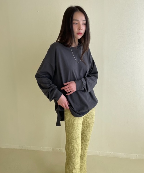 Didot.showroom(ディドット ショールーム)の「フワシワフレアレギンスパンツ(その他パンツ・レディース・ブラック/クリーム/ライム・FREE)」の12枚目の写真