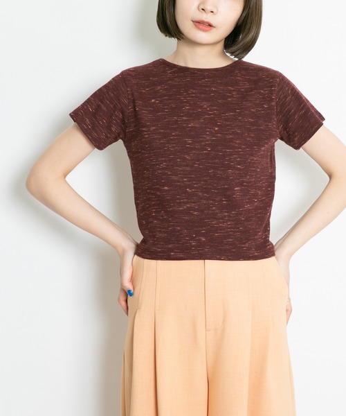 KBF(ケイビーエフ)の「クロップドミニTシャツ(Tシャツ/カットソー・レディース・オレンジ/ブルー/バーガンディー・ONE)」の18枚目の写真
