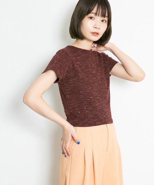KBF(ケイビーエフ)の「クロップドミニTシャツ(Tシャツ/カットソー・レディース・オレンジ/ブルー/バーガンディー・ONE)」の7枚目の写真