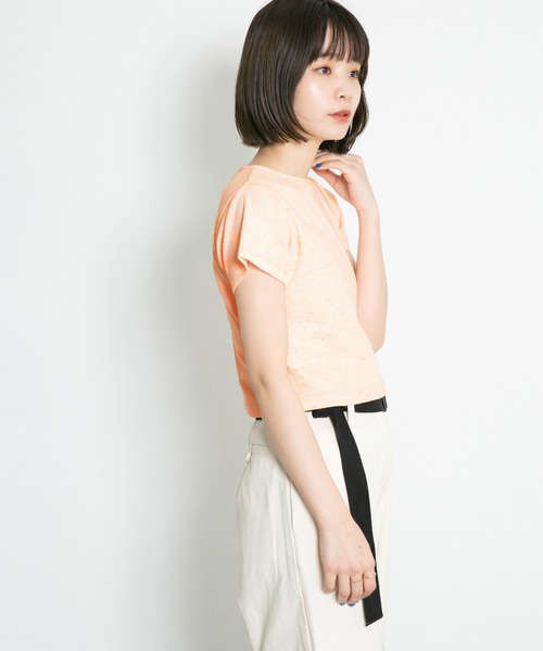 KBF(ケイビーエフ)の「クロップドミニTシャツ(Tシャツ/カットソー・レディース・オレンジ/ブルー/バーガンディー・ONE)」の19枚目の写真