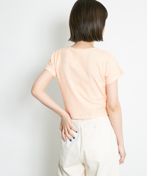 KBF(ケイビーエフ)の「クロップドミニTシャツ(Tシャツ/カットソー・レディース・オレンジ/ブルー/バーガンディー・ONE)」の8枚目の写真