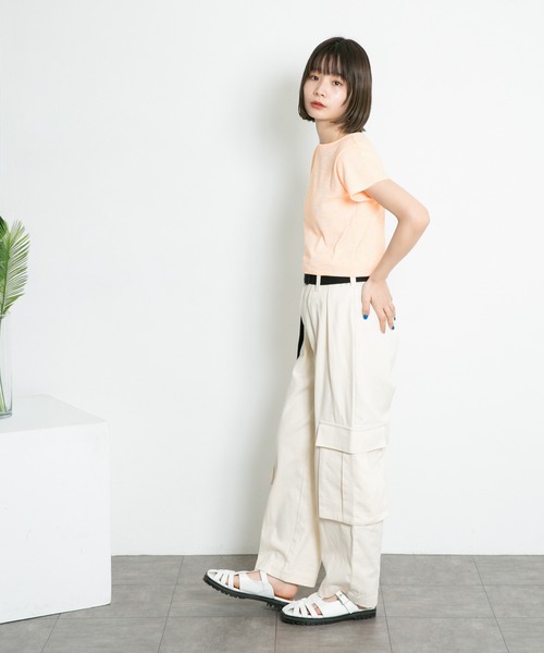 KBF(ケイビーエフ)の「クロップドミニTシャツ(Tシャツ/カットソー・レディース・オレンジ/ブルー/バーガンディー・ONE)」の22枚目の写真