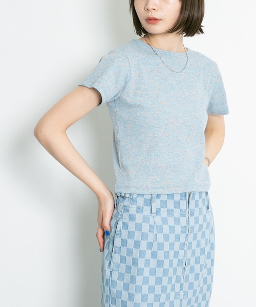KBF(ケイビーエフ)の「クロップドミニTシャツ(Tシャツ/カットソー・レディース・オレンジ/ブルー/バーガンディー・ONE)」の11枚目の写真