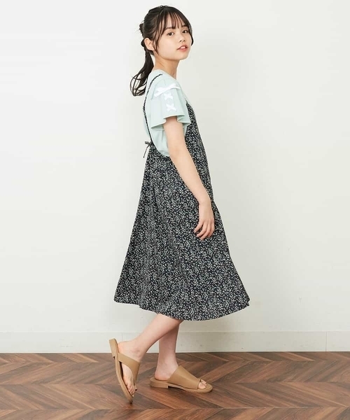 a.v.v（アーヴェヴェ）の「[140-150]レースアップリボンスリーブTシャツ（Tシャツ/カットソー・キッズ・ブラック/アイボリー/ライトパープル/ライトピンク/ミント/ホワイト/パープル・140/150）」の21枚目の写真