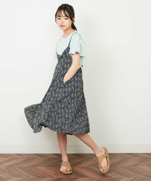 a.v.v（アーヴェヴェ）の「[140-150]レースアップリボンスリーブTシャツ（Tシャツ/カットソー・キッズ・ブラック/アイボリー/ライトパープル/ライトピンク/ミント/ホワイト/パープル・140/150）」の20枚目の写真