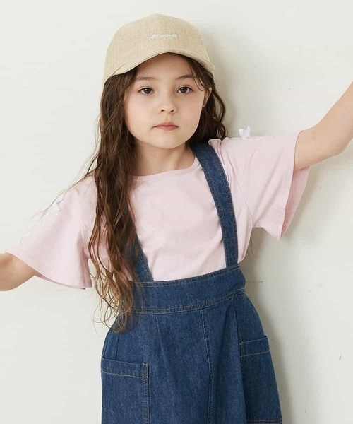 a.v.v（アーヴェヴェ）の「[140-150]レースアップリボンスリーブTシャツ（Tシャツ/カットソー・キッズ・ブラック/アイボリー/ライトパープル/ライトピンク/ミント/ホワイト/パープル・140/150）」の18枚目の写真