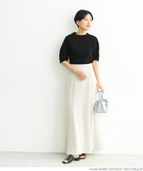 coca（coca）（コカ）の「ぽわ袖上品Tシャツ（Tシャツ/カットソー・レディース・ホワイト/ブラック/オレンジ・S/M）」の8枚目の写真