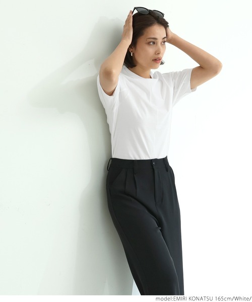 coca（coca）（コカ）の「ぽわ袖上品Tシャツ（Tシャツ/カットソー・レディース・ホワイト/ブラック/オレンジ・S/M）」の10枚目の写真