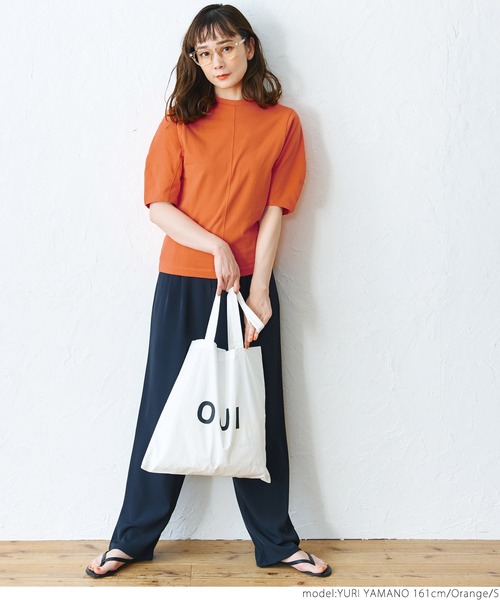 coca（coca）（コカ）の「ぽわ袖上品Tシャツ（Tシャツ/カットソー・レディース・ホワイト/ブラック/オレンジ・S/M）」の14枚目の写真