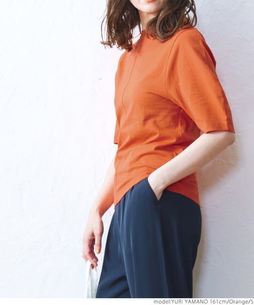 coca（coca）（コカ）の「ぽわ袖上品Tシャツ（Tシャツ/カットソー・レディース・ホワイト/ブラック/オレンジ・S/M）」の15枚目の写真