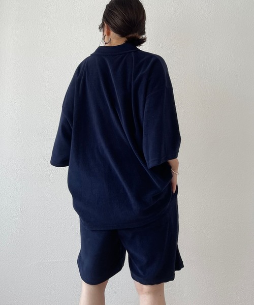 wee9s（ウィークス）の「relax pile polo set up / リラックスパイルポロセットアップ（セットアップ・レディース・ネイビー/ブラウン/グリーン・FREE）」の16枚目の写真