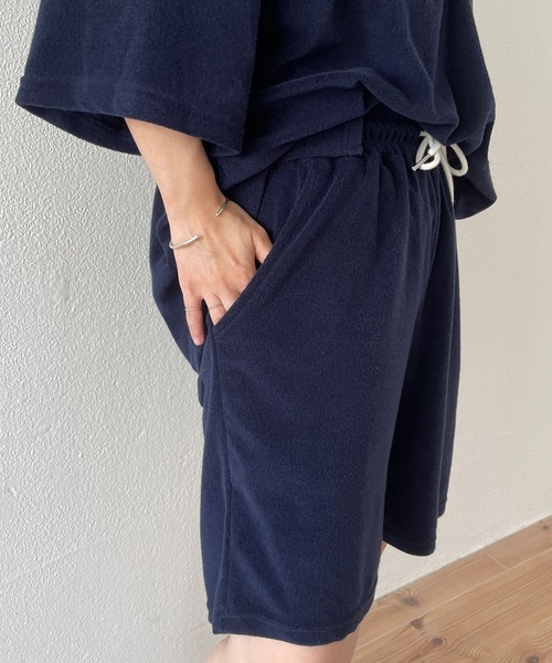 wee9s（ウィークス）の「relax pile polo set up / リラックスパイルポロセットアップ（セットアップ・レディース・ネイビー/ブラウン/グリーン・FREE）」の10枚目の写真