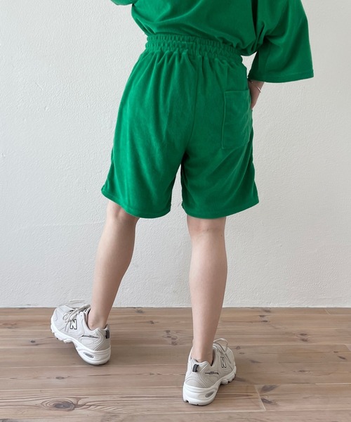 wee9s（ウィークス）の「relax pile polo set up / リラックスパイルポロセットアップ（セットアップ・レディース・ネイビー/ブラウン/グリーン・FREE）」の8枚目の写真