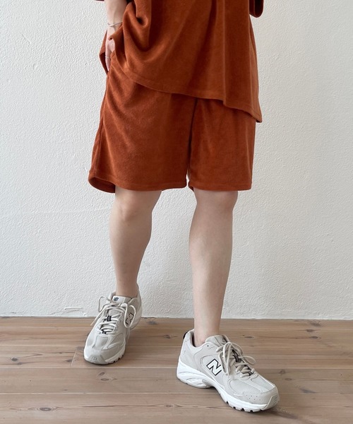 wee9s（ウィークス）の「relax pile polo set up / リラックスパイルポロセットアップ（セットアップ・レディース・ネイビー/ブラウン/グリーン・FREE）」の5枚目の写真