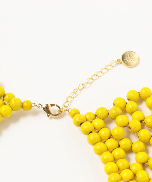 Ray BEAMS（レイビームス）の「LOTUS PINK / ウッド ビーズ カラー（付け襟・レディース・ブルー・ONE SIZE）」の5枚目の写真