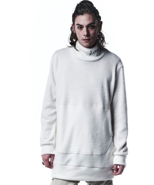 kiryuyrik(キリュウキリュウ)の「Kiryuyrik/キリュウキリュウ /Shaggy MockNeck(ニット/セーター・メンズ・ホワイト/ブラック・SMALL/MEDIUM/LARGE)」の2枚目の写真