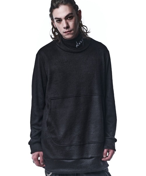 kiryuyrik(キリュウキリュウ)の「Kiryuyrik/キリュウキリュウ /Shaggy MockNeck(ニット/セーター・メンズ・ホワイト/ブラック・SMALL/MEDIUM/LARGE)」の1枚目の写真