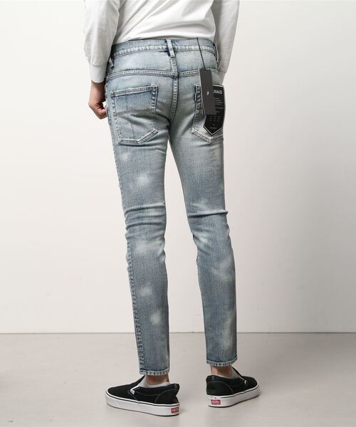 1 piu 1 uguale 3（ウノピゥウノウグァーレトレ）の「9 TAPERED (DAMAGED)（デニムパンツ・メンズ・ブルー・Ⅲ/Ⅳ）」の10枚目の写真