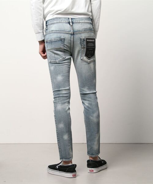 1 piu 1 uguale 3（ウノピゥウノウグァーレトレ）の「9 TAPERED (DAMAGED)（デニムパンツ・メンズ・ブルー・Ⅲ/Ⅳ）」の12枚目の写真