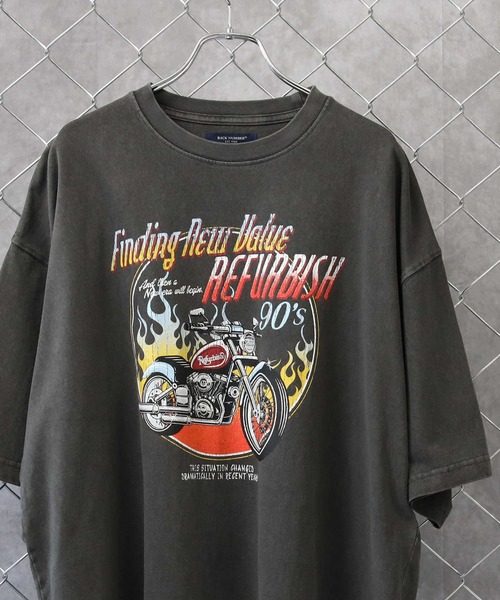 BACK NUMBER（バックナンバー）の「【BACK NUMBER】バイカーＴシャツ（Tシャツ/カットソー・メンズ・ホワイト/ブラック・XL/L/M）」の7枚目の写真
