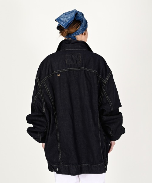 45R（フォーティファイブアール）の「ライ麦デニムの908空比古比女ジャン 9.8サイズ（インディゴ）（デニムジャケット・レディース・インディゴブルー・XXX-LARGE）」の14枚目の写真