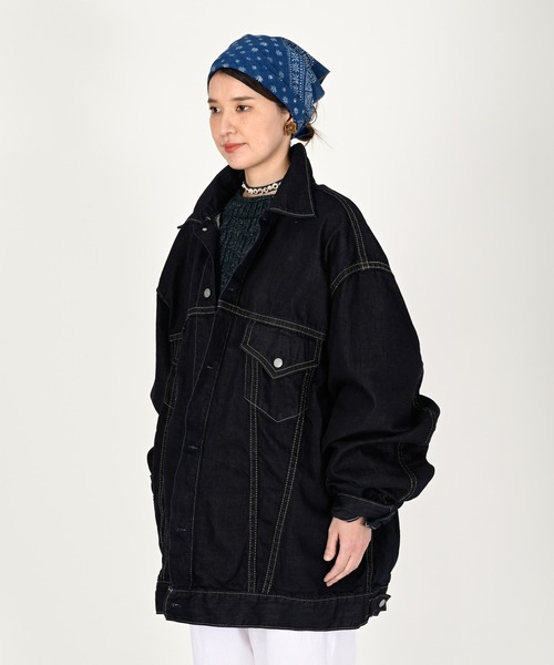 45R（フォーティファイブアール）の「ライ麦デニムの908空比古比女ジャン 9.8サイズ（インディゴ）（デニムジャケット・レディース・インディゴブルー・XXX-LARGE）」の4枚目の写真