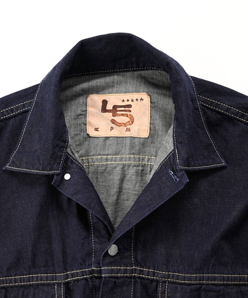 45R（フォーティファイブアール）の「ライ麦デニムの908空比古比女ジャン 9.8サイズ（インディゴ）（デニムジャケット・レディース・インディゴブルー・XXX-LARGE）」の3枚目の写真