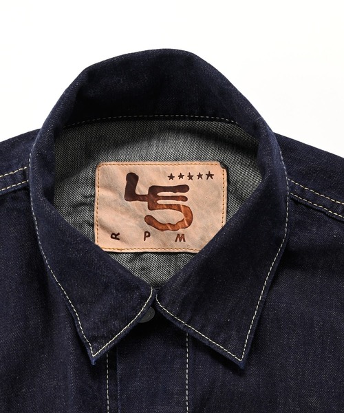 45R（フォーティファイブアール）の「ライ麦デニムの908空比古比女ジャン 9.8サイズ（インディゴ）（デニムジャケット・レディース・インディゴブルー・XXX-LARGE）」の9枚目の写真