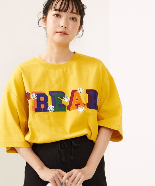 FREAK'S STORE(フリークスストア)の「FREAK DAISY TEE/フリークデイジーTシャツ(Tシャツ/カットソー・レディース・グリーン/イエロー/グレー/ブラック/オフホワイト・フリ-)」の1枚目の写真