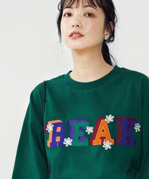 FREAK'S STORE(フリークスストア)の「FREAK DAISY TEE/フリークデイジーTシャツ(Tシャツ/カットソー・レディース・グリーン/イエロー/グレー/ブラック/オフホワイト・フリ-)」の5枚目の写真