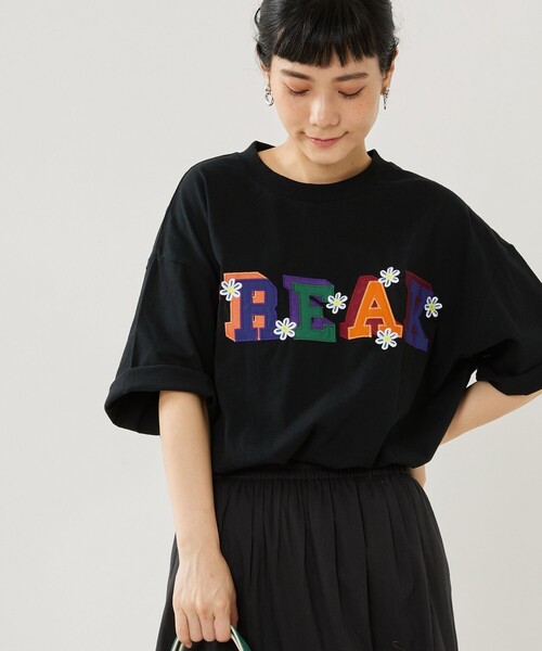 FREAK'S STORE(フリークスストア)の「FREAK DAISY TEE/フリークデイジーTシャツ(Tシャツ/カットソー・レディース・グリーン/イエロー/グレー/ブラック/オフホワイト・フリ-)」の3枚目の写真