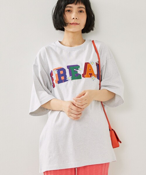 FREAK'S STORE(フリークスストア)の「FREAK DAISY TEE/フリークデイジーTシャツ(Tシャツ/カットソー・レディース・グリーン/イエロー/グレー/ブラック/オフホワイト・フリ-)」の6枚目の写真