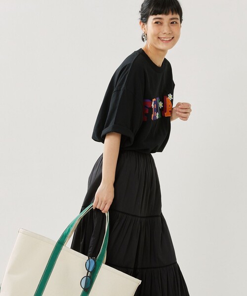 FREAK'S STORE(フリークスストア)の「FREAK DAISY TEE/フリークデイジーTシャツ(Tシャツ/カットソー・レディース・グリーン/イエロー/グレー/ブラック/オフホワイト・フリ-)」の13枚目の写真