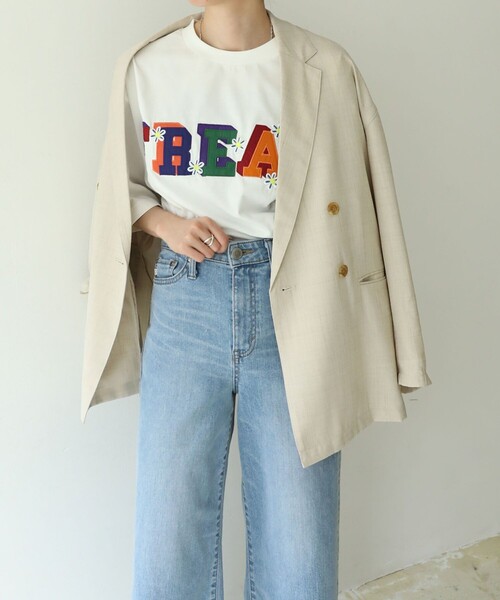 FREAK'S STORE(フリークスストア)の「FREAK DAISY TEE/フリークデイジーTシャツ(Tシャツ/カットソー・レディース・グリーン/イエロー/グレー/ブラック/オフホワイト・フリ-)」の21枚目の写真