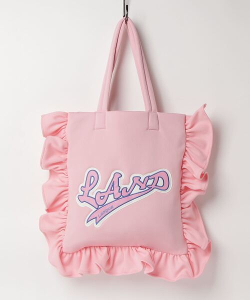 LAND by MILKBOY フリル トートバッグ ピンク LAND by MILKBOY（ランドバイミルクボーイ）｜トートバッグ一覧 - WEAR