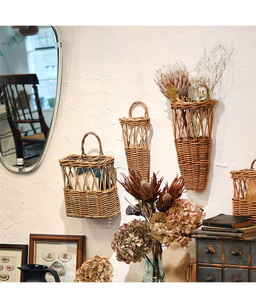 Creer（クレエ）の「クレエ Creer / ウォール フラワーバスケット L（フラワーベース・レディース・キャメル・FREE）」の6枚目の写真