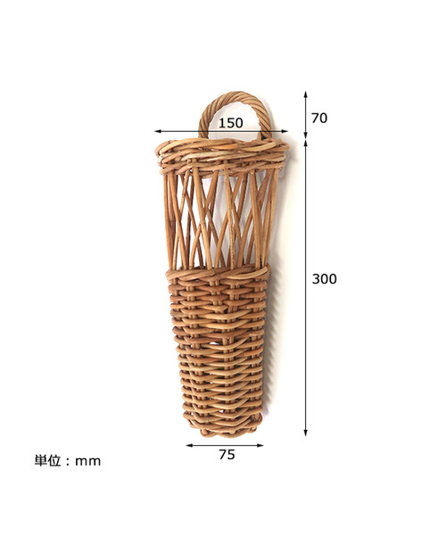 Creer（クレエ）の「クレエ Creer / ウォール フラワーバスケット L（フラワーベース・レディース・キャメル・FREE）」の3枚目の写真