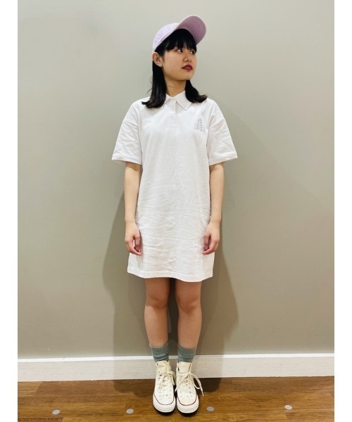 GAP（ギャップ）の「ウォッシュドロー ジャージーポロシャツワンピース（ワンピース・レディース・ホワイト/イエロー/ネイビー・L/S/M/XXS/XS）」の8枚目の写真