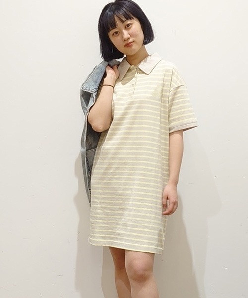 GAP（ギャップ）の「ウォッシュドロー ジャージーポロシャツワンピース（ワンピース・レディース・ホワイト/イエロー/ネイビー・L/S/M/XXS/XS）」の7枚目の写真