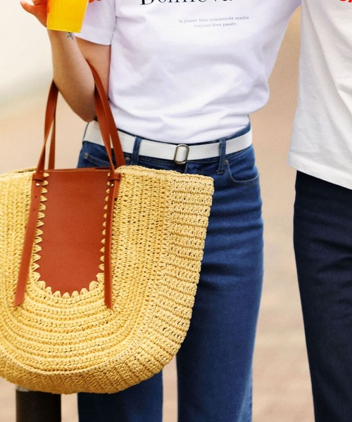 niko and...（ニコアンド）の「オリジナルラウンドコンビトートバッグ（トートバッグ・レディース・キャメル/ブラック・0）」の3枚目の写真