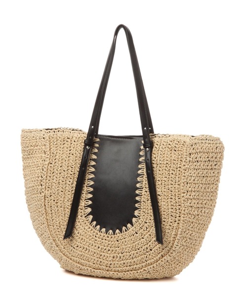 niko and...（ニコアンド）の「オリジナルラウンドコンビトートバッグ（トートバッグ・レディース・キャメル/ブラック・0）」の7枚目の写真