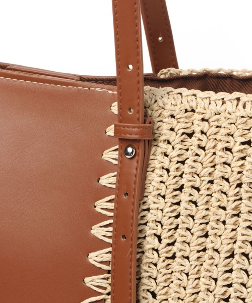 niko and...（ニコアンド）の「オリジナルラウンドコンビトートバッグ（トートバッグ・レディース・キャメル/ブラック・0）」の18枚目の写真