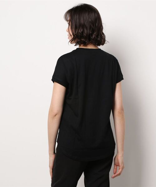 Lace Ladies(レースレディース)の「フレンチスリーブクルーネックカットソー(Tシャツ/カットソー・レディース・グレイッシュベージュ/ベージュ/ブラック/ホワイト・M/L)」の6枚目の写真
