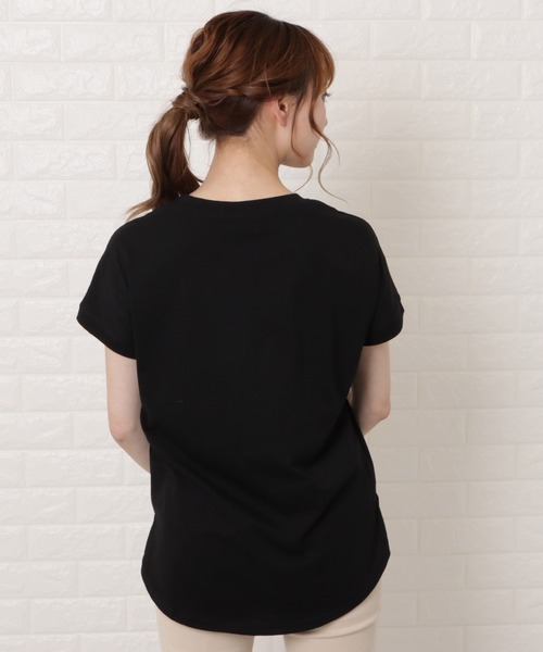 Lace Ladies(レースレディース)の「フレンチスリーブクルーネックカットソー(Tシャツ/カットソー・レディース・グレイッシュベージュ/ベージュ/ブラック/ホワイト・M/L)」の16枚目の写真